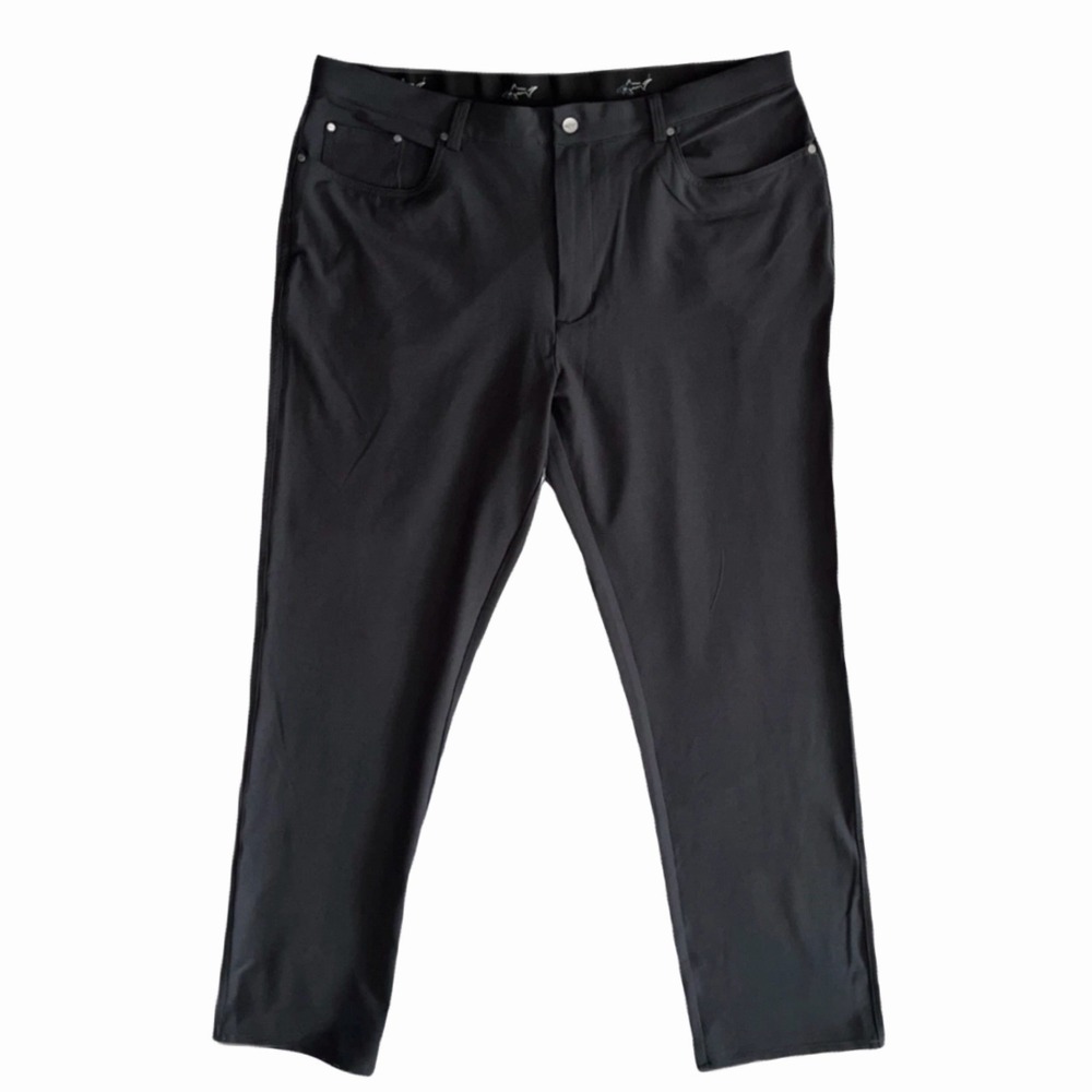 Greg Norman Mens Performance Golf Chino Stretch Black Pants 38X30